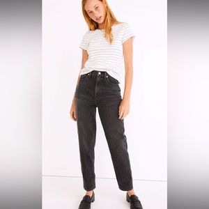 Madewell, baggy tapered jeans, size 26, black